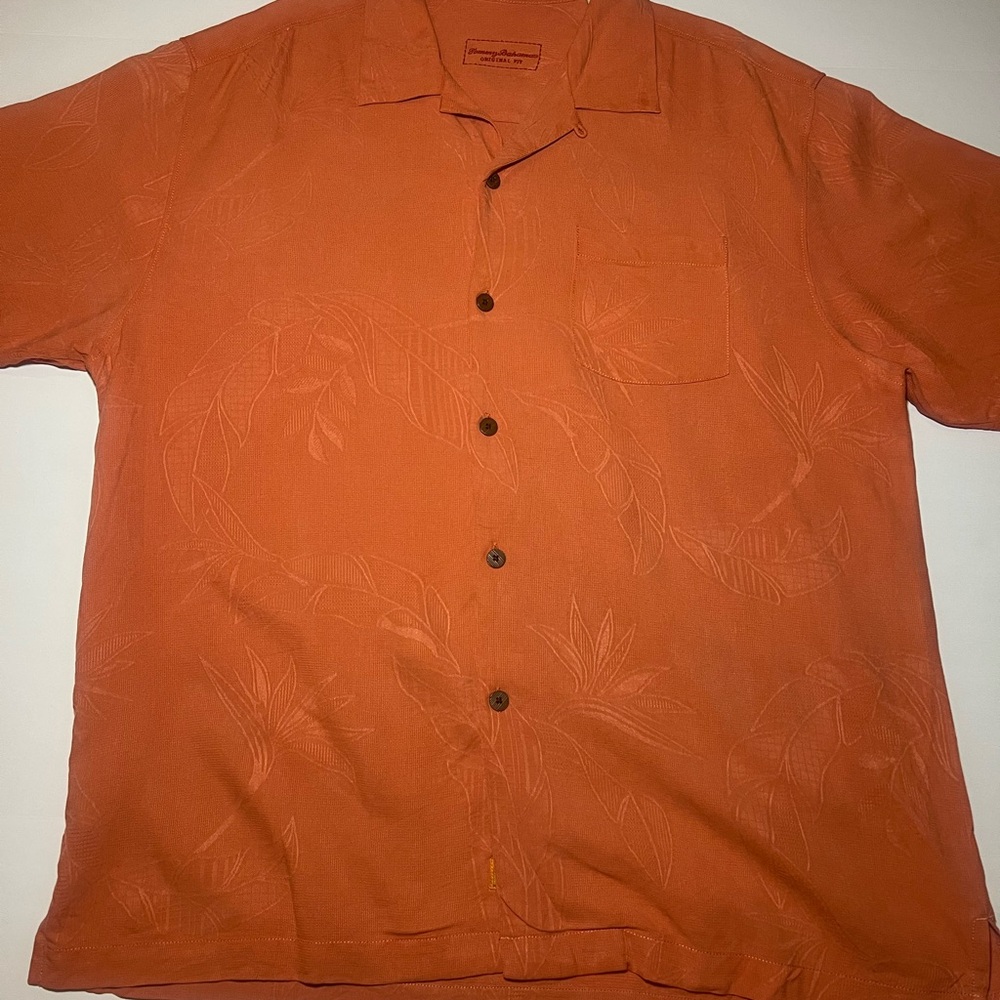 Tommy Bahama Men's Burnt Orange Casual Shirt